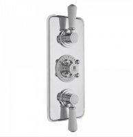 Bayswater White & Chrome Triple Concealed Valve with Diverter - Stock Clearance