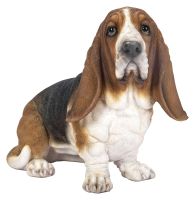 Vivid Arts Basset Hound Dog - Garden Ornament 21cm - Indoor or Outdoor