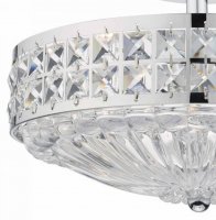 Dar Olona 3 Light Semi Flush Pol Chr Crystal Beads & Gls Diff