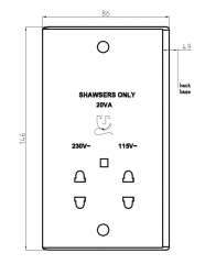 Knightsbridge 115/230V Dual Voltage Shaver Socket with Neon - (SN8900N)