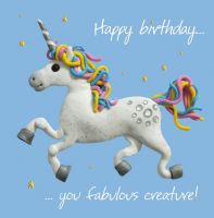 Birthday Card - Female Funny Humour Unicorn One Lump Or Two