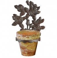 Decorative Plant Pot Holder - Rose Design