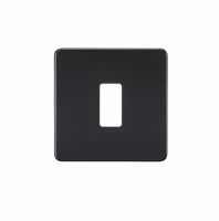 Knightsbridge Screwless 1G grid faceplate - matt black - (GDSF001MB)