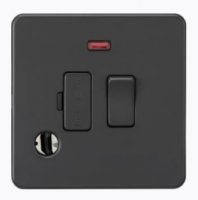 Knightsbridge 13A Switched Fused Spur with Neon and Flex Outlet - Anthracite - (SF6300FAT)