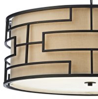 Dar Tumola 6 Light Pendant Bronze 90cm