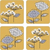 Cooksmart Retro Meadow Coasters - Pack of 4