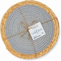 Cooksmart Coastal Set of 2 Table Mats - Seagrass & Cotton Rope