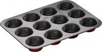 Hairy Bikers 12 Cup Muffin Pan - Red