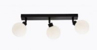 Knightsbridge 230V IP44 G9 Triple Bar Spotlight with Round Frosted Glass - Matt Black - (BA01B3MB)