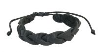 Black Leather Adjustable Bracelet