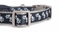 Petface Signature Padded Black Paws Collar - Medium