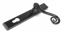 Black Monkeytail Slimline Lever Espag. Lock Set - RH