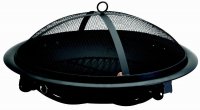 Large Folding Firepit w/Chrome Cooking Grill Poker & Carry Bag