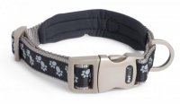 Petface Signature Padded Black Paws Collar - Medium