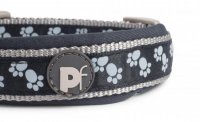 Petface Signature Padded Black Paws Collar - Medium