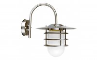 Cotswold IP44 Outdoor Swan Neck Wall Lantern Stainless Steel (19099)
