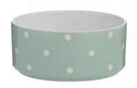 Mason Cash Polka Dot Sage Dog Bowl - 18cm