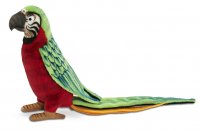 Soft Toy Bird, Red Parrot, Macaw by Hansa (16cm) 3326
