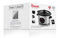 Swan 1.5Ltr Stainless Steel Slow Cooker