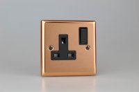 Varilight 1-Gang 13A Double Pole Switched Socket Copper (XY4B.CU)
