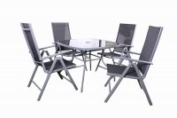 Rio 4 Seater Recliner Dining Set - Includes Parasol