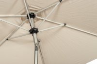 Royalcraft Crank and Tilt Parasol with Brushed Aluminium Pole 2.5M - Ivory