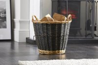 Inglenook Willow Basket with Fixed Linen Liner