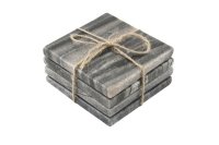 Apollo Marble Black Coasters Square - Set of 4