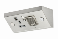 Knightsbridge 13A 1G Mounting Switched Socket with Dual USB Charger (2.4A) and 3W RMS Bluetooth Speaker - (SKR0014)