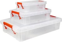 Whitefurze 5.5L Storage Boxes Set of 3 - Assorted