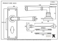 External Beeswax Regency Lever Bathroom Set