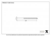 Satin Chrome M5 x 120mm Male Bolt