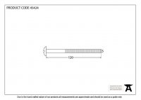 Dark SS M5 x 120mm Male Bolt