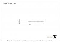 Pewter M5 x 120mm Male Bolt