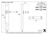 External Beeswax Regency Slimline Lever Espag. Lock Set