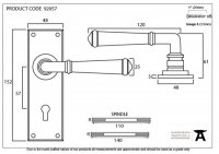 Black Regency Lever Lock Set