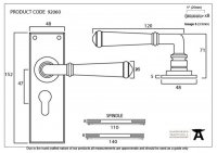 Black Regency Lever Euro Lock Set