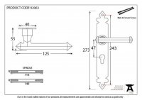 Pewter Tudor Lever Euro Lock Set