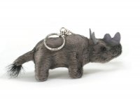 Soft Toy Rhino Keyring by Hansa (10cm) 5508