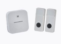 Knightsbridge Wireless plug in dual entrance door chime system - white - (DC014)