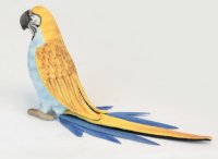 Soft Toy Bird, Blue Parrot, Macaw by Hansa (16cm) 3325