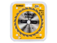 DeWalt Portable Construction Circular Saw Blade 165 x 20mm x 24T