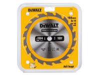 DeWalt Portable Construction Circular Saw Blade 184 x 16mm x 18T