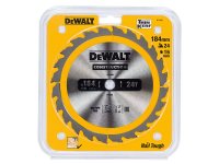 DeWalt Portable Construction Circular Saw Blade 184 x 16mm x 24T