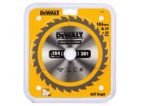 DeWalt Portable Construction Circular Saw Blade 184 x 30mm x 30T