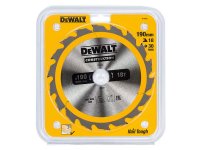 DeWalt Portable Construction Circular Saw Blade 190 x 30mm x 18T