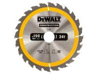 DeWalt Portable Construction Circular Saw Blade 190 x 30mm x 24T