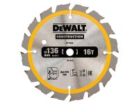 DeWalt Cordless Construction Trim Saw Blade 136 x 10mm x 16T