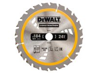 DeWalt Cordless Construction Trim Saw Blade 184 x 20mm x 24T