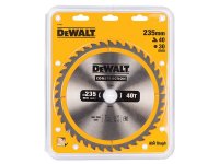 DeWalt Portable Construction Circular Saw Blade 235 x 30mm x 40T